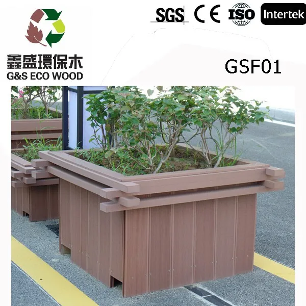 High quality wpc composite decking flower diy plastic tree pot/wood plastic composite wpc flower box
