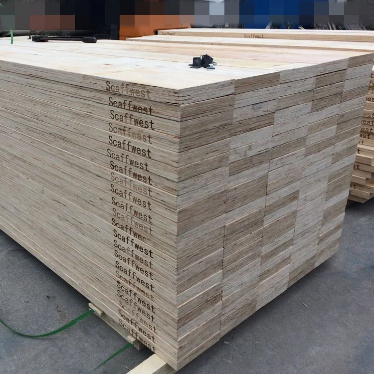 construction grade pine lvl scaffolding planks structural pine wood 25mm 30mm 35mm OSHA certificate wooden plank / LVL scaffold