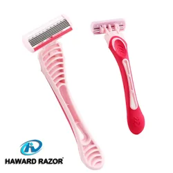 Disposable 6 blade shaving razor blades for women