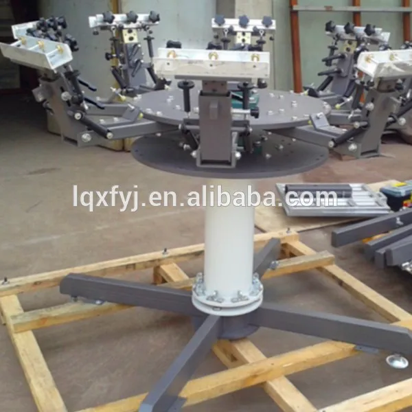 carousel 6 colors 6 stations silk screen printing machine xf660