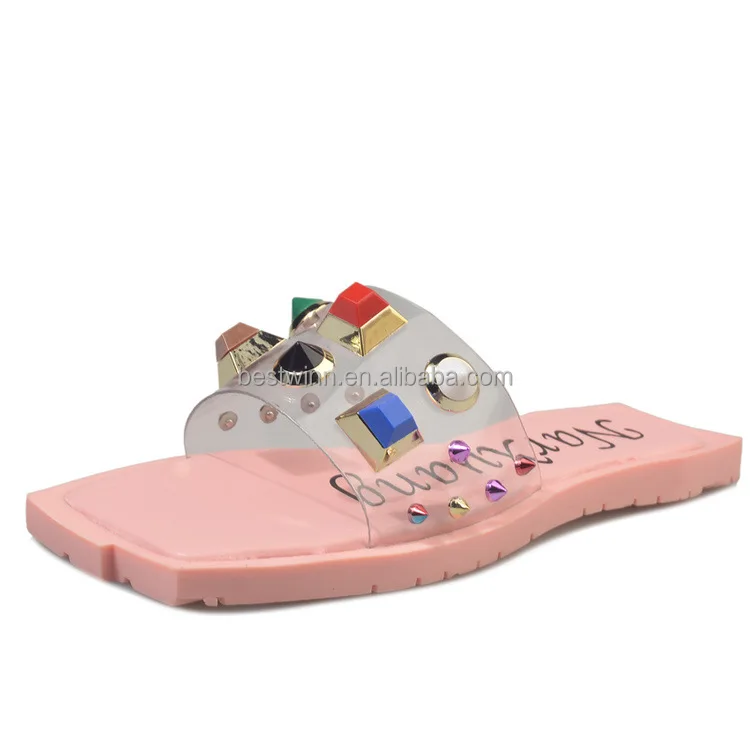 Фабрики Китая оптом розовый желе Тапочки ПВХ желе обувь для женщин