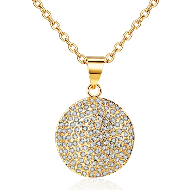 Женское позолоченное ожерелье с цирконием, 18 К, 2019