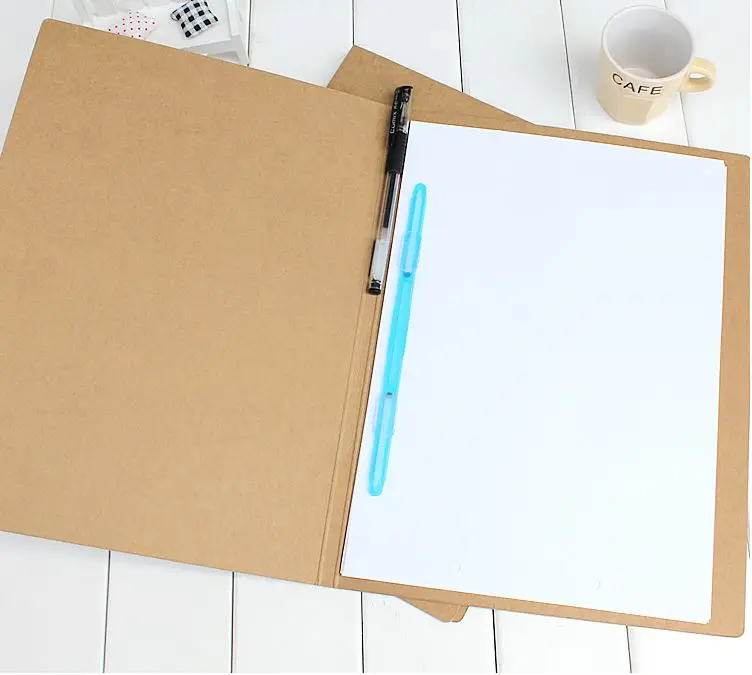 Kraft Folder Hard 2 holes File Paper Folder, High-quality Hanging File Holders,High Capacity Report Presentation Folder