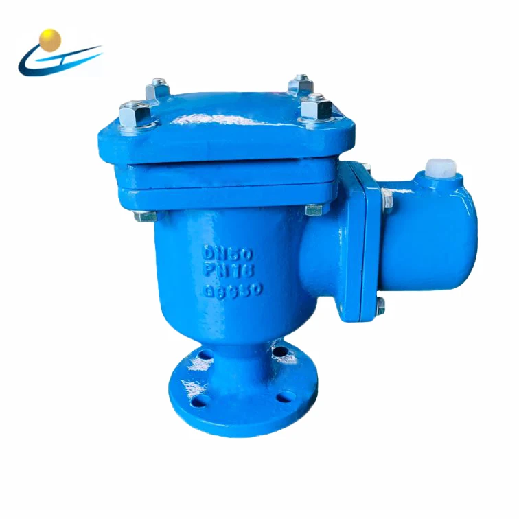Double orifice vacuum break ductile iron flanged thread connect air release valve