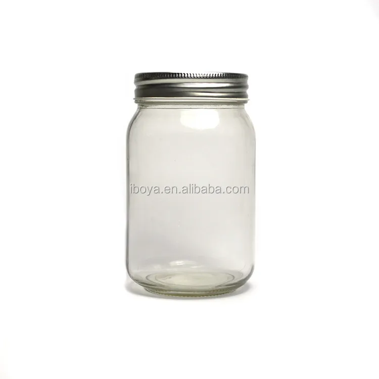 16oz Mayonnaise Jar with Black/glod Cap