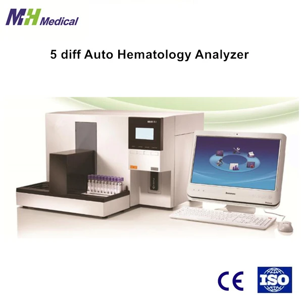 
 Медицинские диагностические испытания лабораторное оборудование из 5 предметов, совместный анализ гематологических химических веществ анализатор 60 образцов/час  