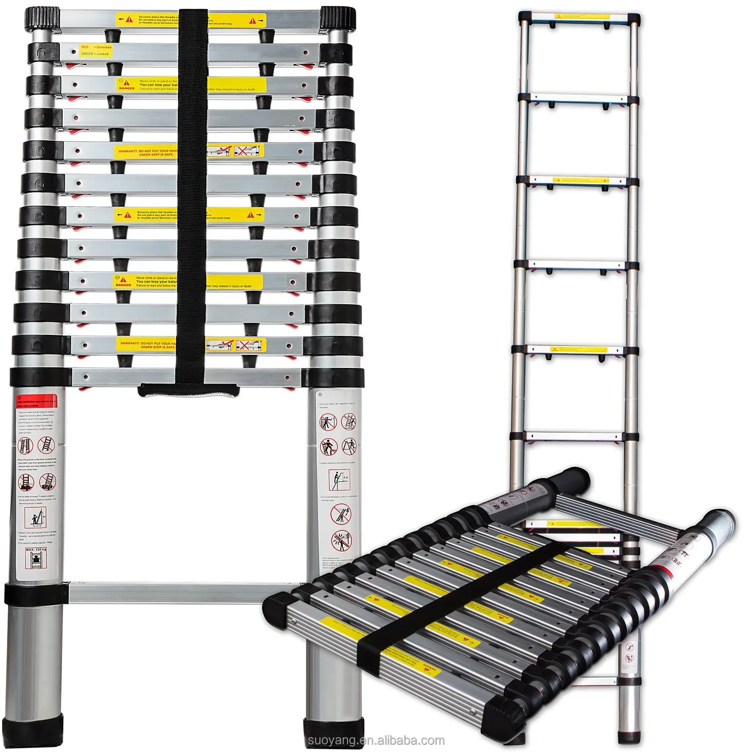 NEW SOFT CLOSE EN131-6 Telescopic ladder,Multipurpose Aluminium Folding Ladder ,magic ladder