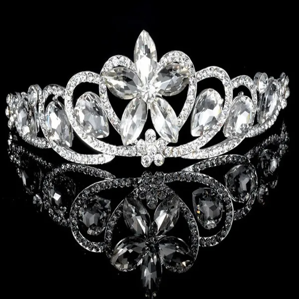modern дизайн для женщин красоты с внутренней формы цветка кристально оптовой свадьбы свадебные тиары