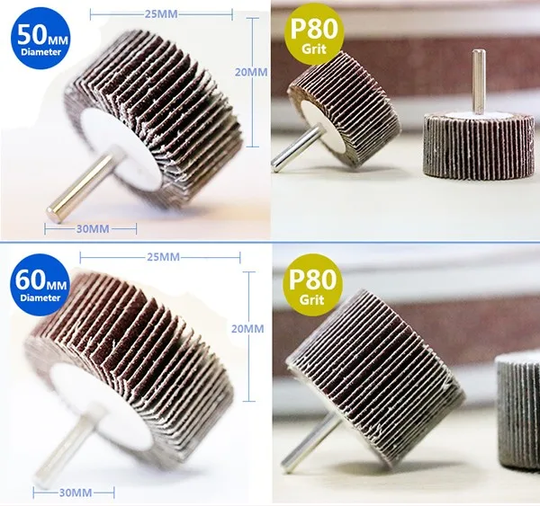 mounted Point Abrasive flap wheel with shaft of grinding wheel