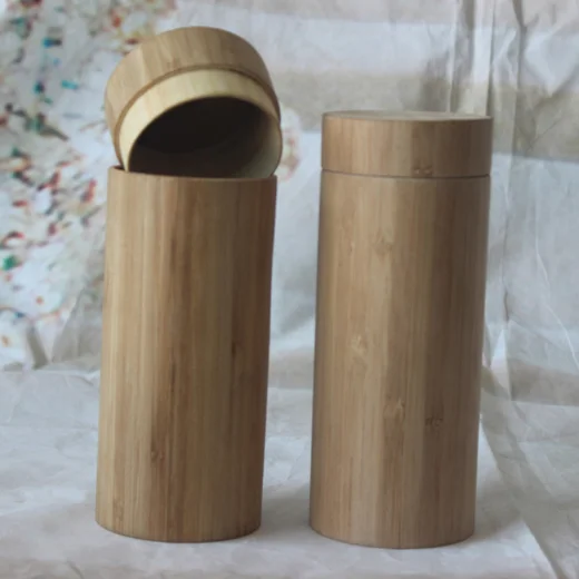 Bamboo tea packaging cans