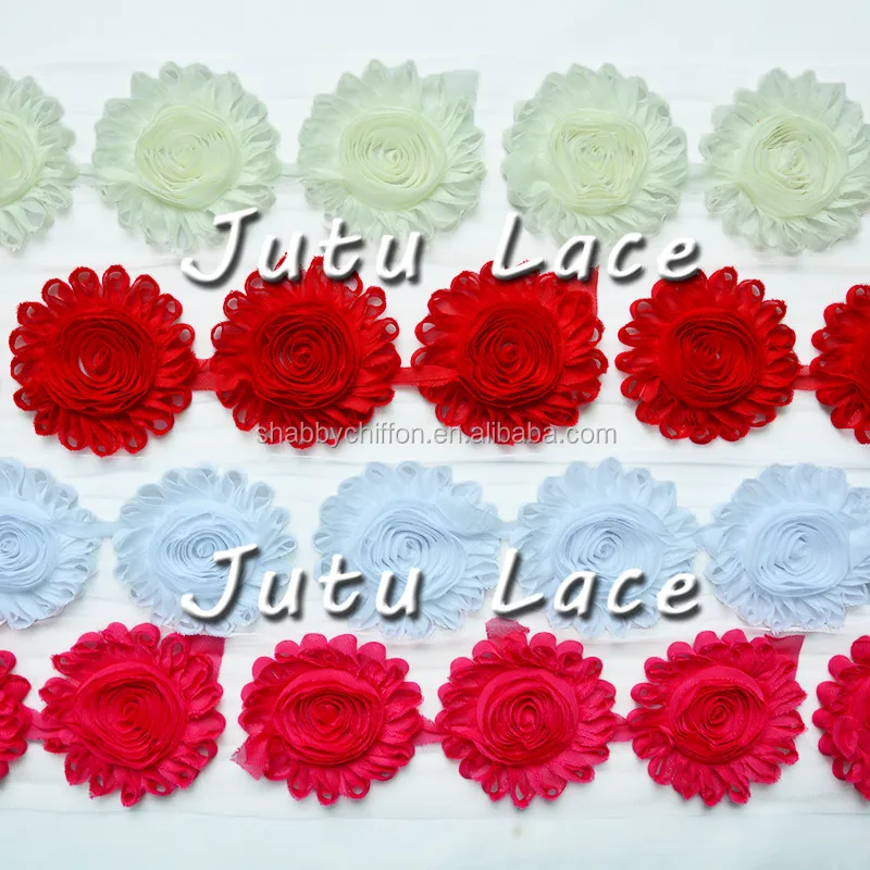 4' shabby rose trim flower shabby rose flower by yard