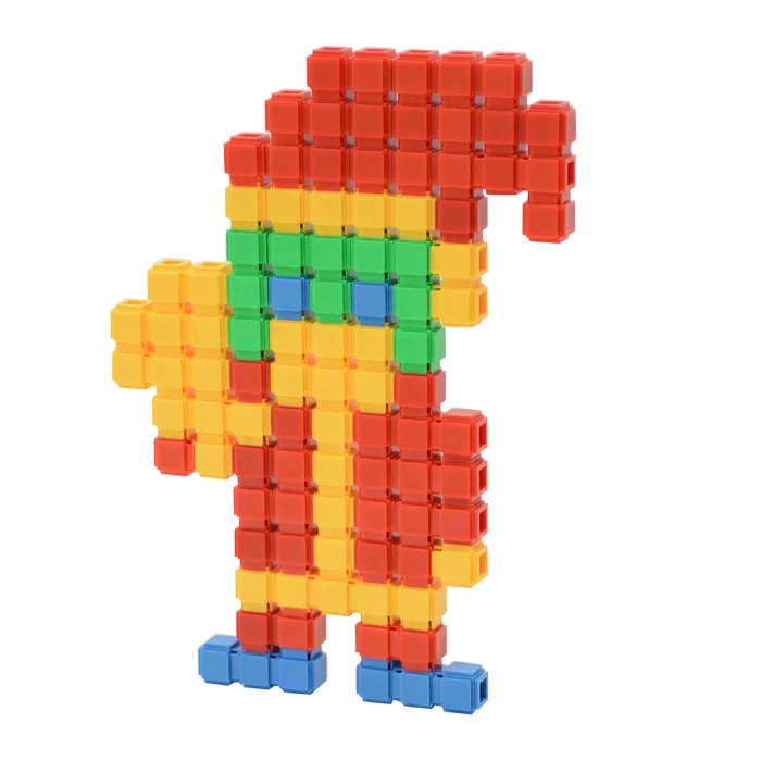 Plastic link toy kindergartens plastic connecting building blocks for kids