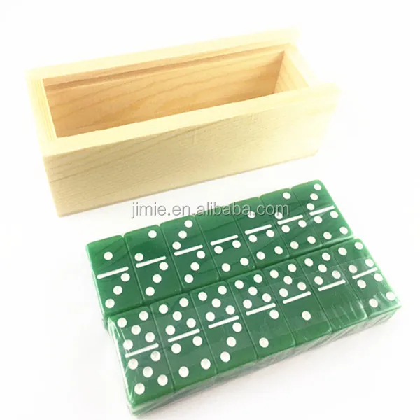 
promotional acrylic mini domino game set with wooden box,custom mini domino set 