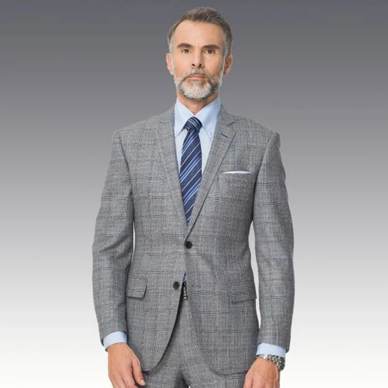 Popular half canvas blazer men cashmere single breasted mans black trench coat suit