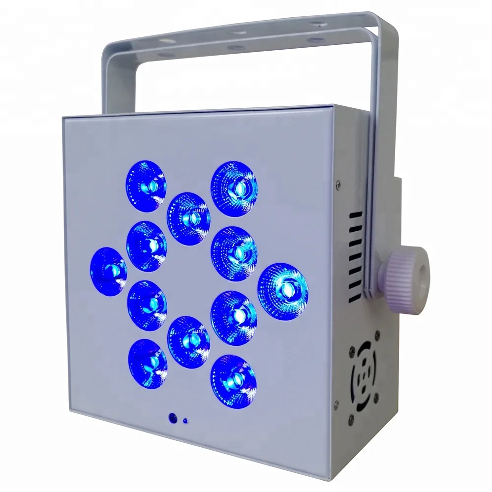 High Quality Dj Club Wedding Event Stage Led Par Light 12x12w 5in1 Wifi Wireless Battery Powered Uplights with Large