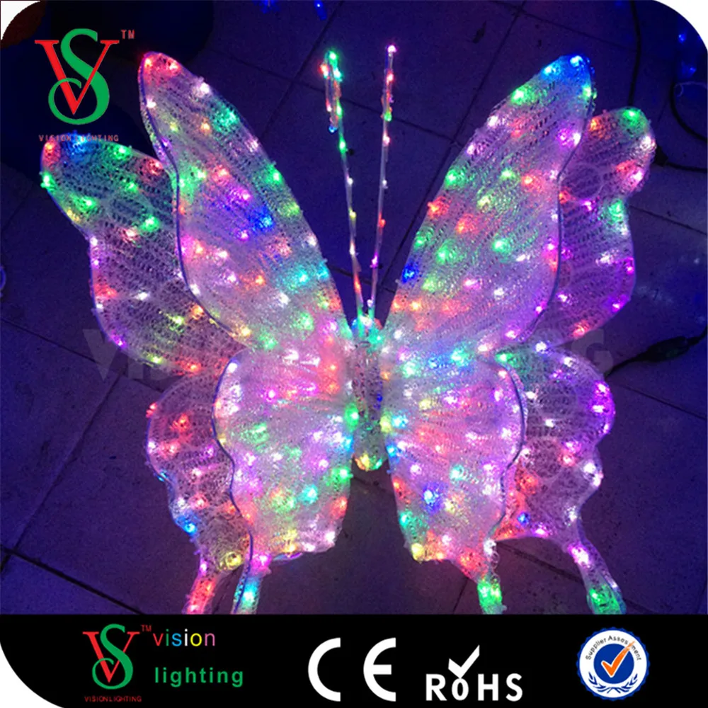 Красочные Декоративные животные светодиодные 3d бабочки мотив свет