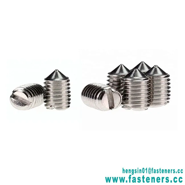 Factory Low Price Stainless Steel Slotted Set Screw With Cone Point DIN553