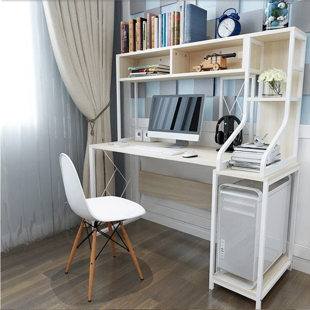 
Modern Design Computer Desk with Bookshelf Writing Desk for Home Office Working Table with Bookshelf Storage 
