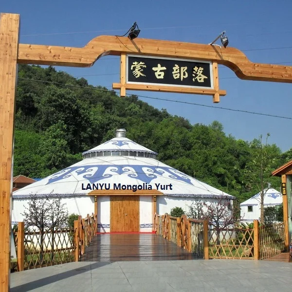 Luxury aluminum waterproof dome mongolian Yurt Tent for accommodation