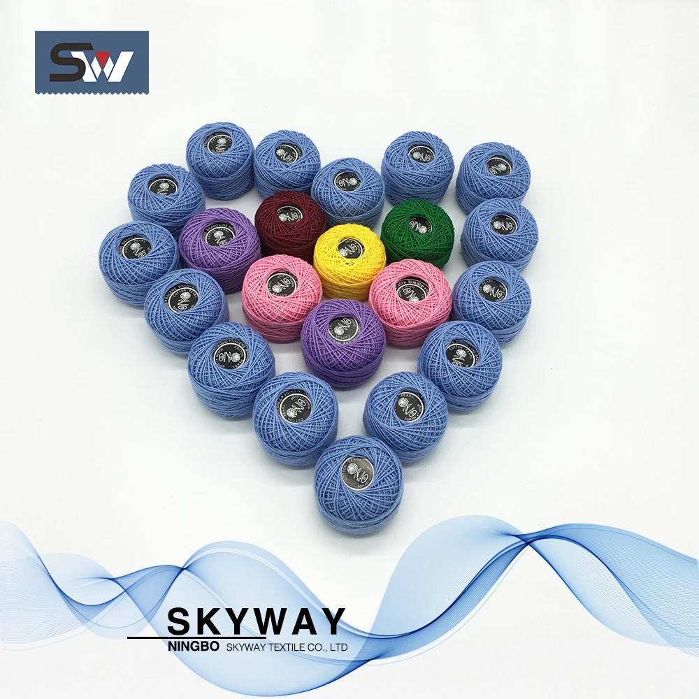 Crochet cotton cone thread for embroidery 9s/2