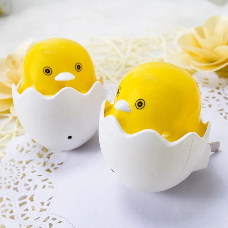 New Intelligent LED Light Controlled Induction Cute Yellow Chick Egg Lamp