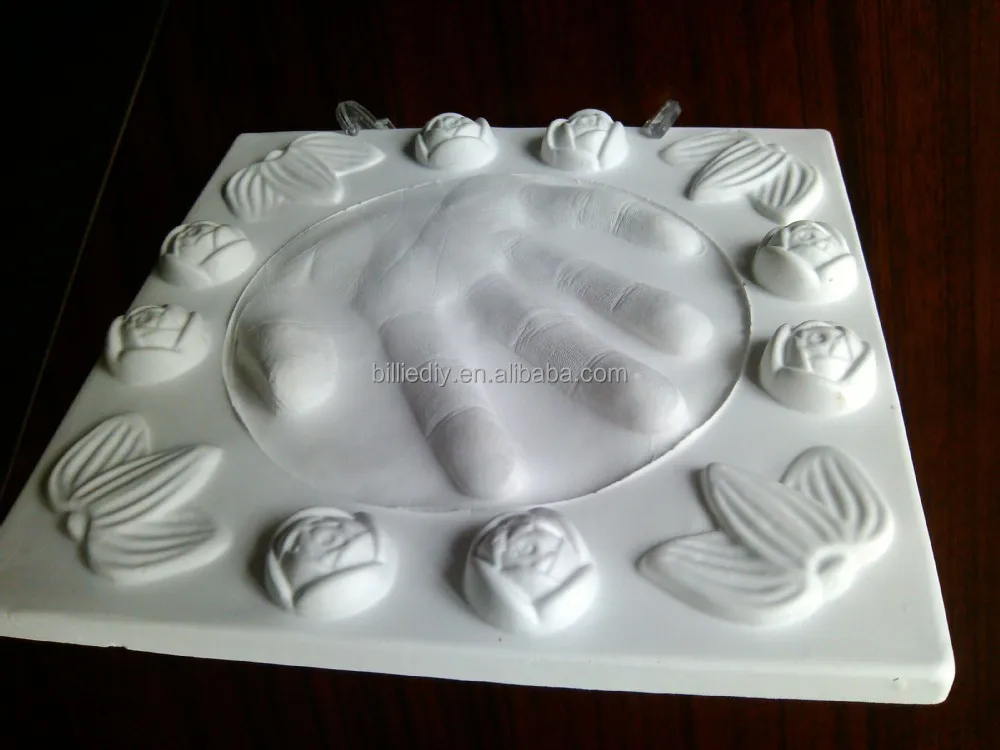 2 пакета детских глины с ручным принтом и 1 пакет порошка для набора 3D сувенира