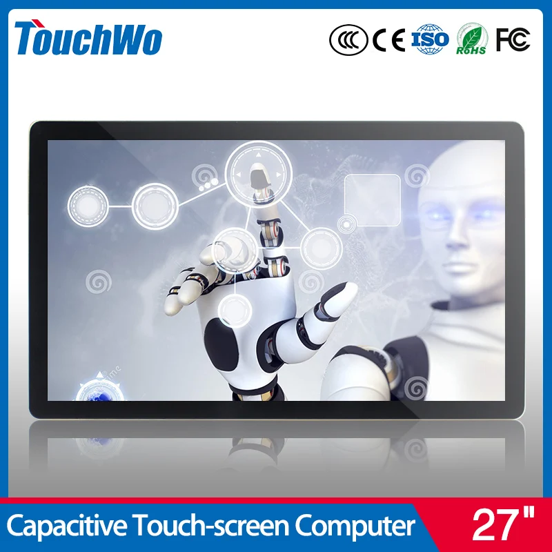 Wall or Desktop 27 inch ODM/OEM Touch Screen All in One PC with 1080P HD, WiFi