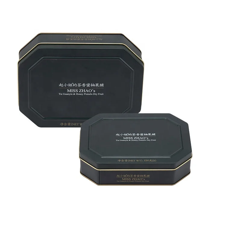 New Product Mini Tinplate Cans Metal Hexagon Storage Tin