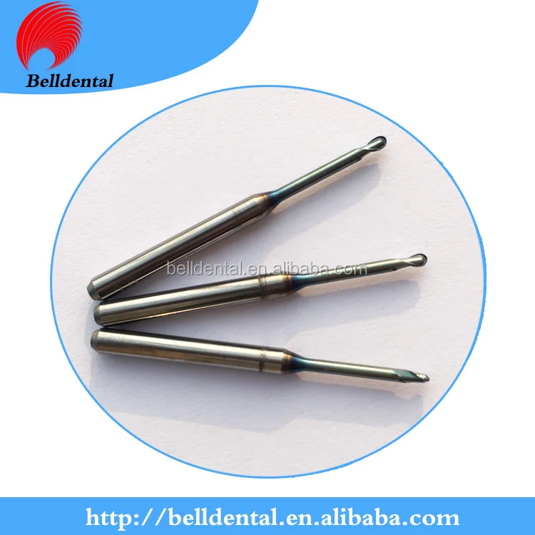 
New Arrivals CAD CAM System DLC Coating Dental 0.6 1.0 2.0 Zirconia Milling tools s for roland milling machine 