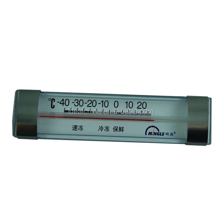 Horizontal metal case glass tube refrigerator refrigerator/freezer thermometer