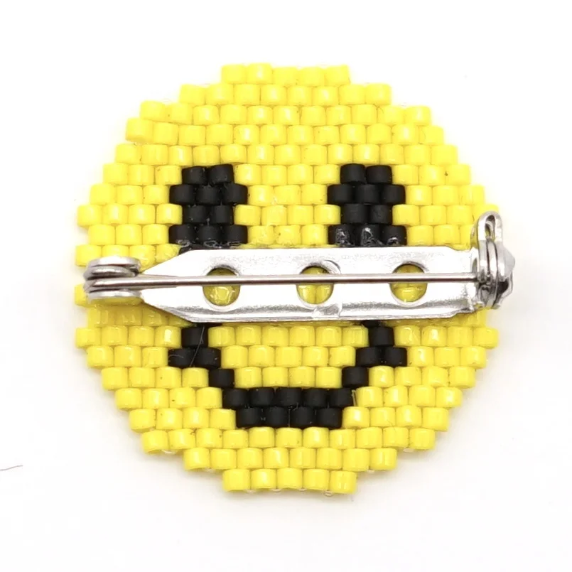 MoyaMiya Jewelry Smiley faces handmade beaded baghang custom china wholesale accessories brooch