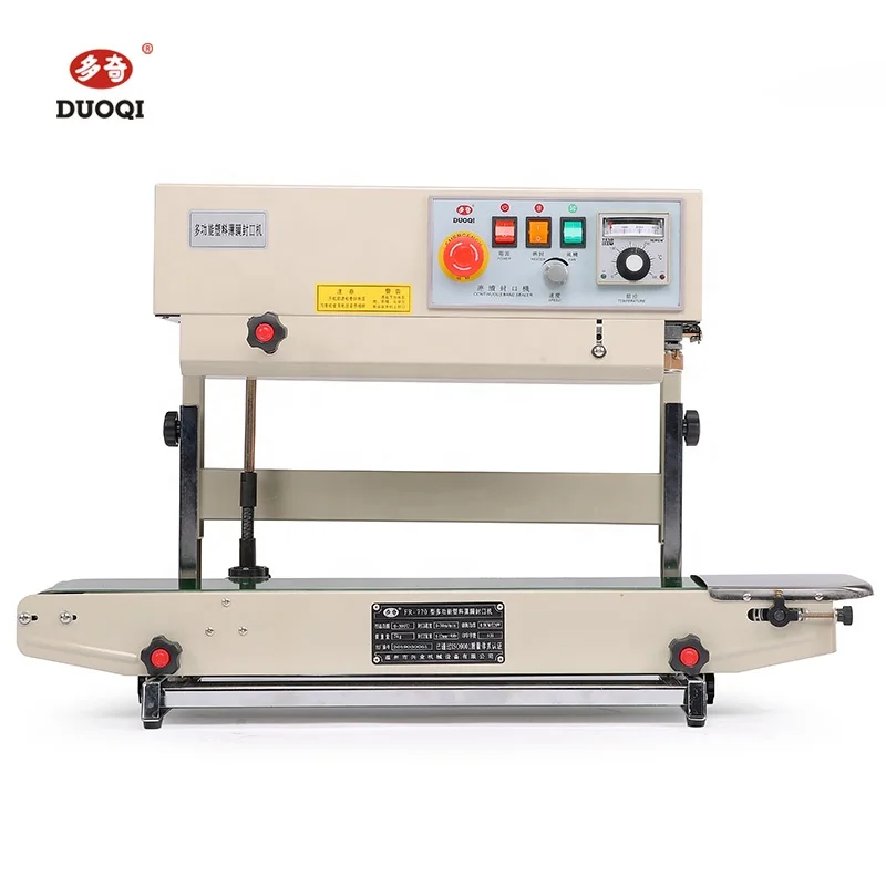 
DUOQI FR-770 vertical style sealing machine plastic bag shrink sleeve seaming machine continuous band sealer 
