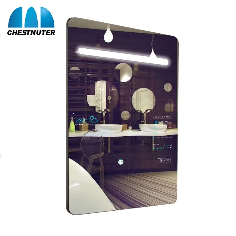 chestnuter 43 inch touch screen kiosk magic mirror lcd display advertising totem for online shopping mall