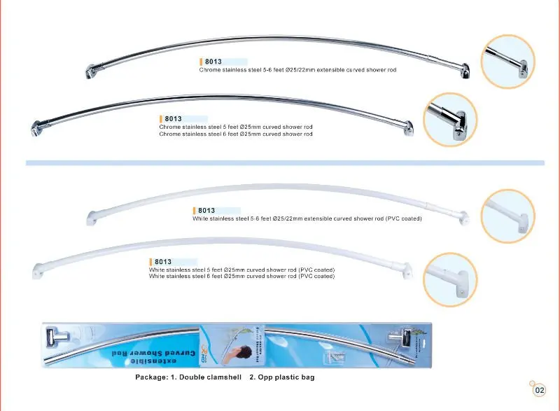 curved shower curtain rod
