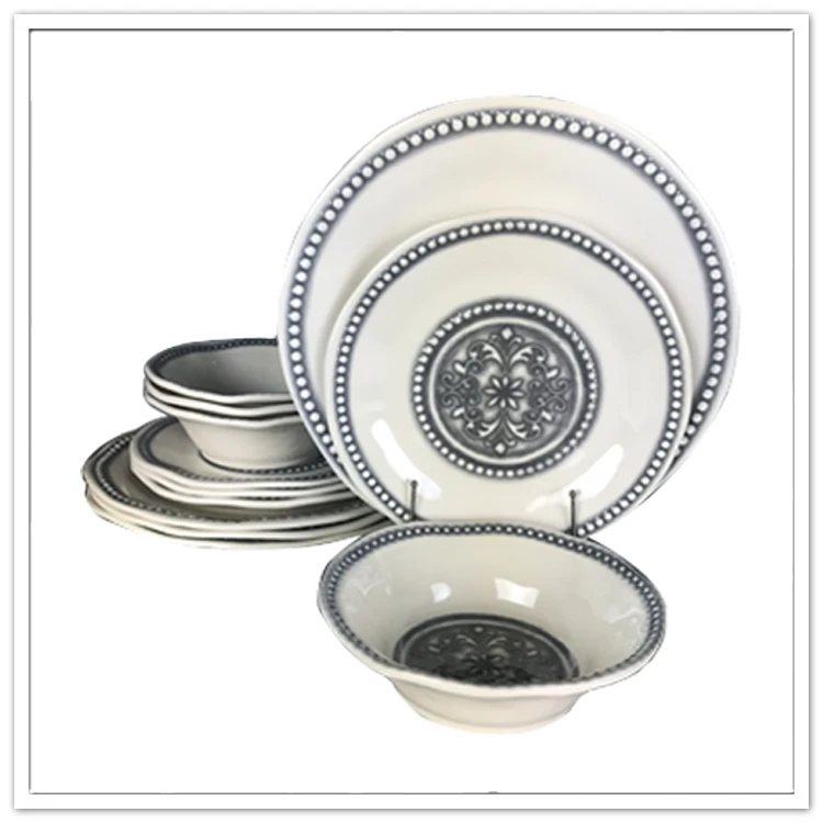 4pcs/ 16pcs tableware with melamine plate/ bowl/ cup mug dining table set service, pakistani melamine dinner ware