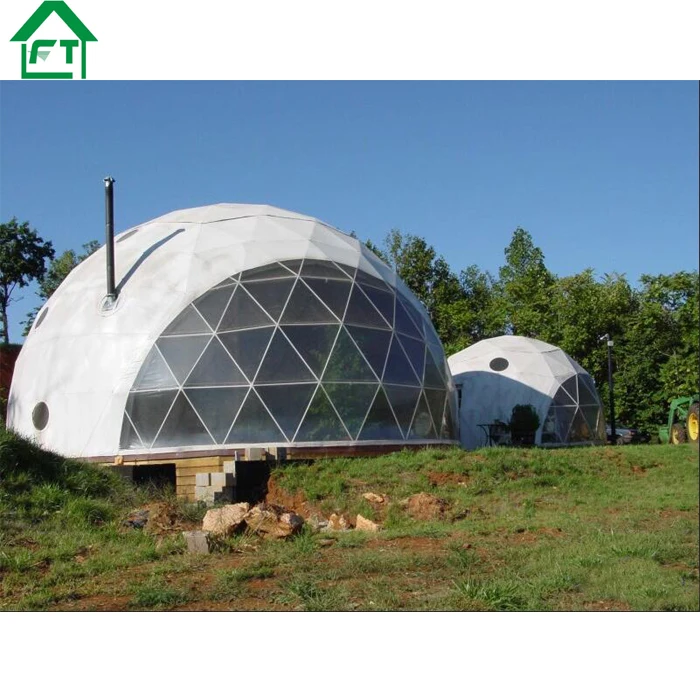 Luxury 6m 7m diameter Geodesic Dome House clamping for multiple people outdoor hotel house
