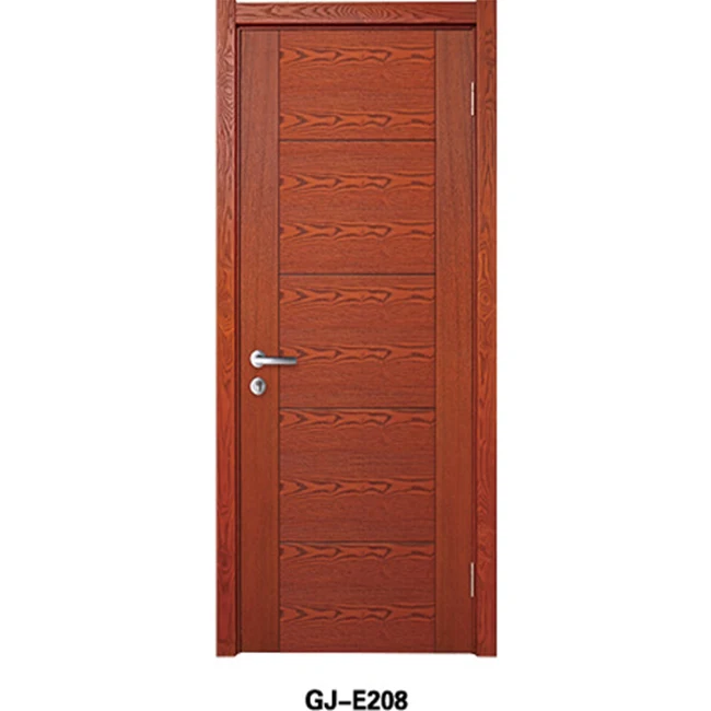 Hot Sale GUJIA Veneer Painting Flush MDF/Solid Wood Parquet Design Interior Wooden Doors