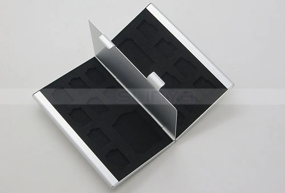 Aluminum Memory Card Case for MicroSD Card SD SDHC CARD 16TF+2SD