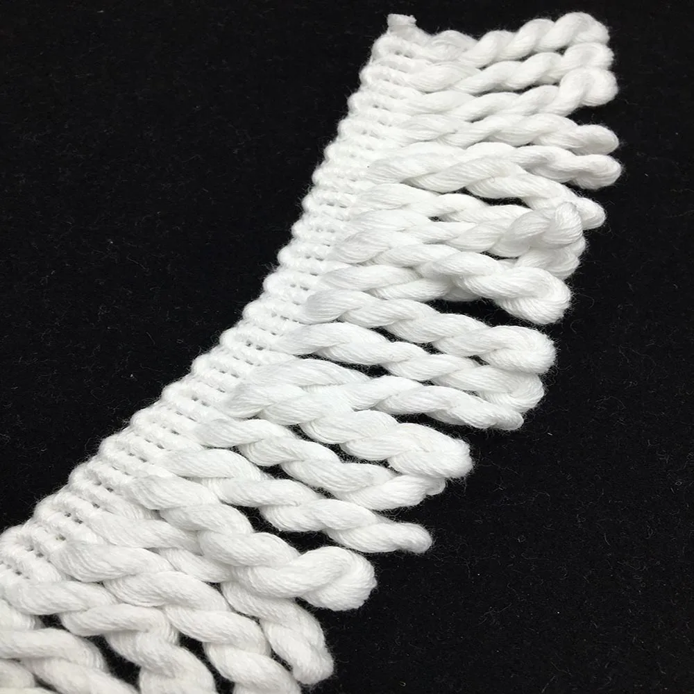 wenzhou kaiyuan supplier wholesale beach towel tassel thick soft white cotton bullion fringe trim