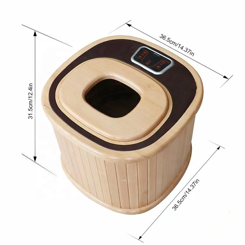 Wholesale Cheap Mini Ozone Far-infrared Therapy Portable Wood Dry Foot Soak Sauna Tub