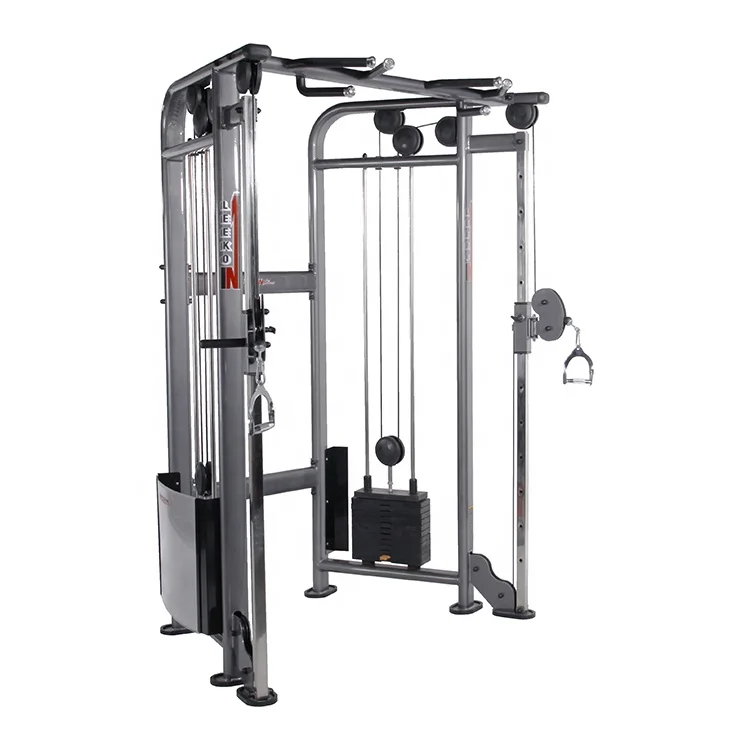 Leekon High Quality Wholesale Gym Equipment Multi Function Dual Adjustable Pulley Commercial Adjustable Dual Pulley Trainer Mach
