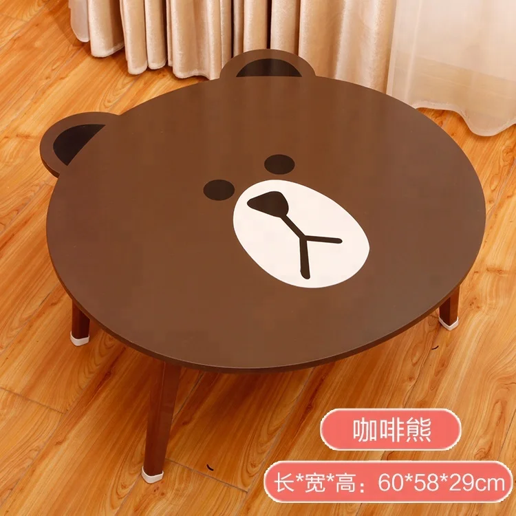 
Colorful cartoon table kids study dinning children table for kindergarten preschool with 4 removable legs 