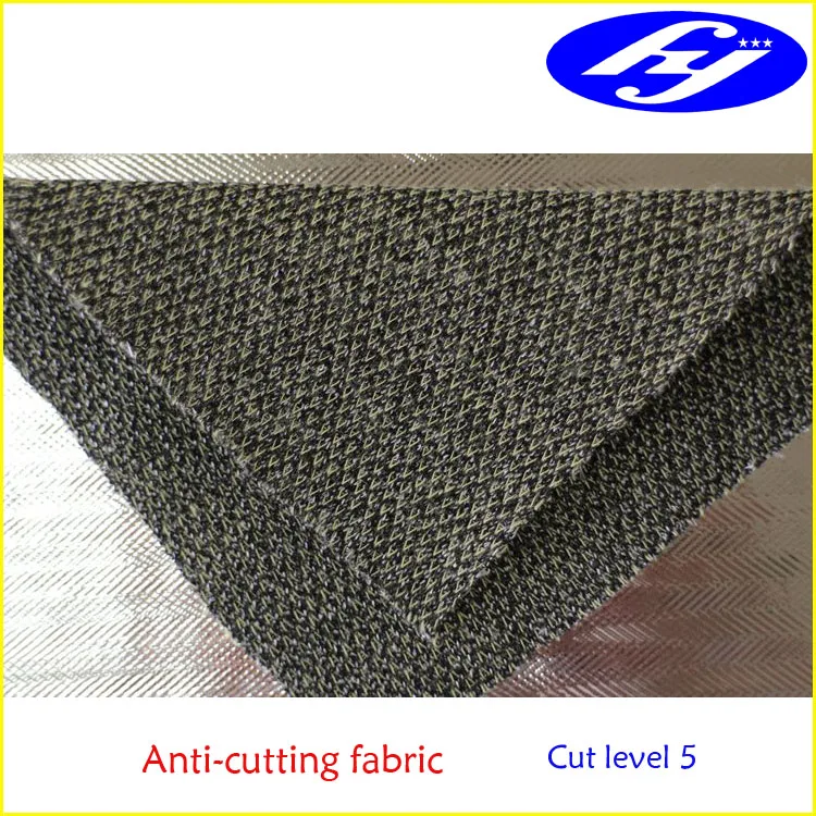 280g aramid cut resistant cloth knitted by para aramid and UHMWPE
