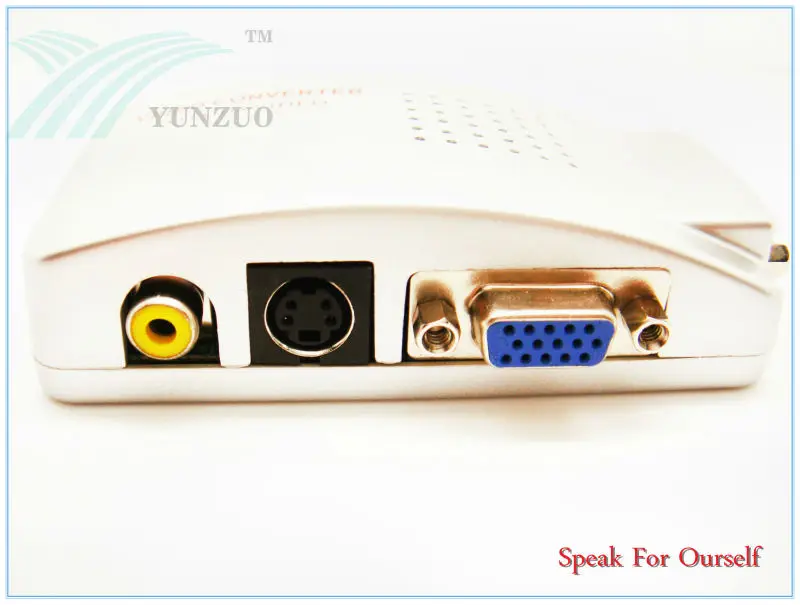 Vga на пр-ов- видео-тв конвертер коммутатор коробка argenteous пластиковый корпус