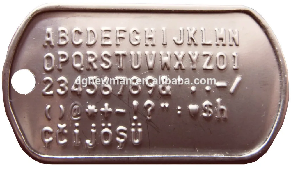 Manual Embosser Metal Stainless Steel Stamping Printer Dog Tag Embossing Nameplate Marking