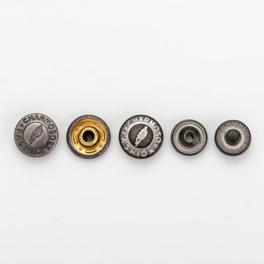 Factory price custom logo brass metal rivet button for clothing