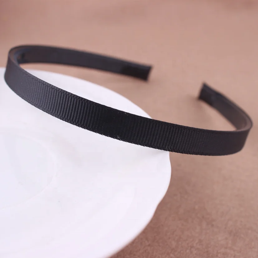 Wholesale multicolor DIY basic tooth antislip ribbon covered headbands 10mm width