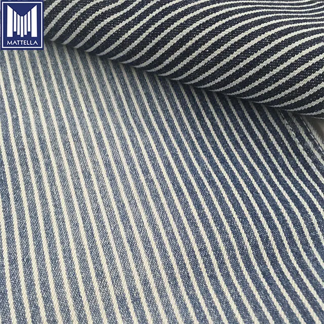 Traditional 100% cotton hickory stripe denim fabric dye for workwears shirts jeans pants