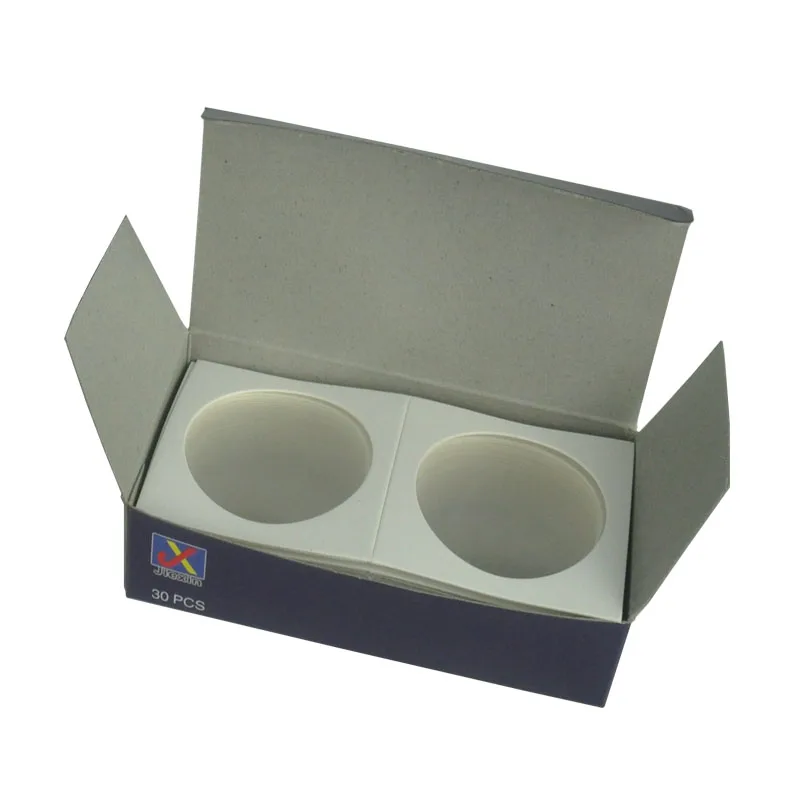 Wholesales Customized Challenge Euro Coin Collection Cardboard Holder Box With Double-side Adhesive and Clear PVC Film