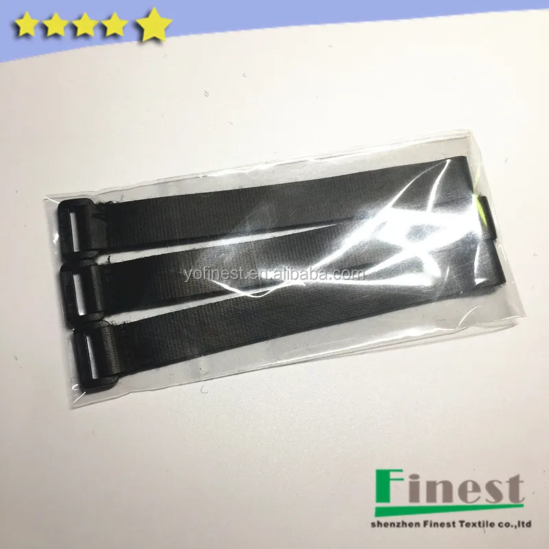 Non Slip Nylon Hook Loop Ties Full Rubberized Battery Strap with Logo